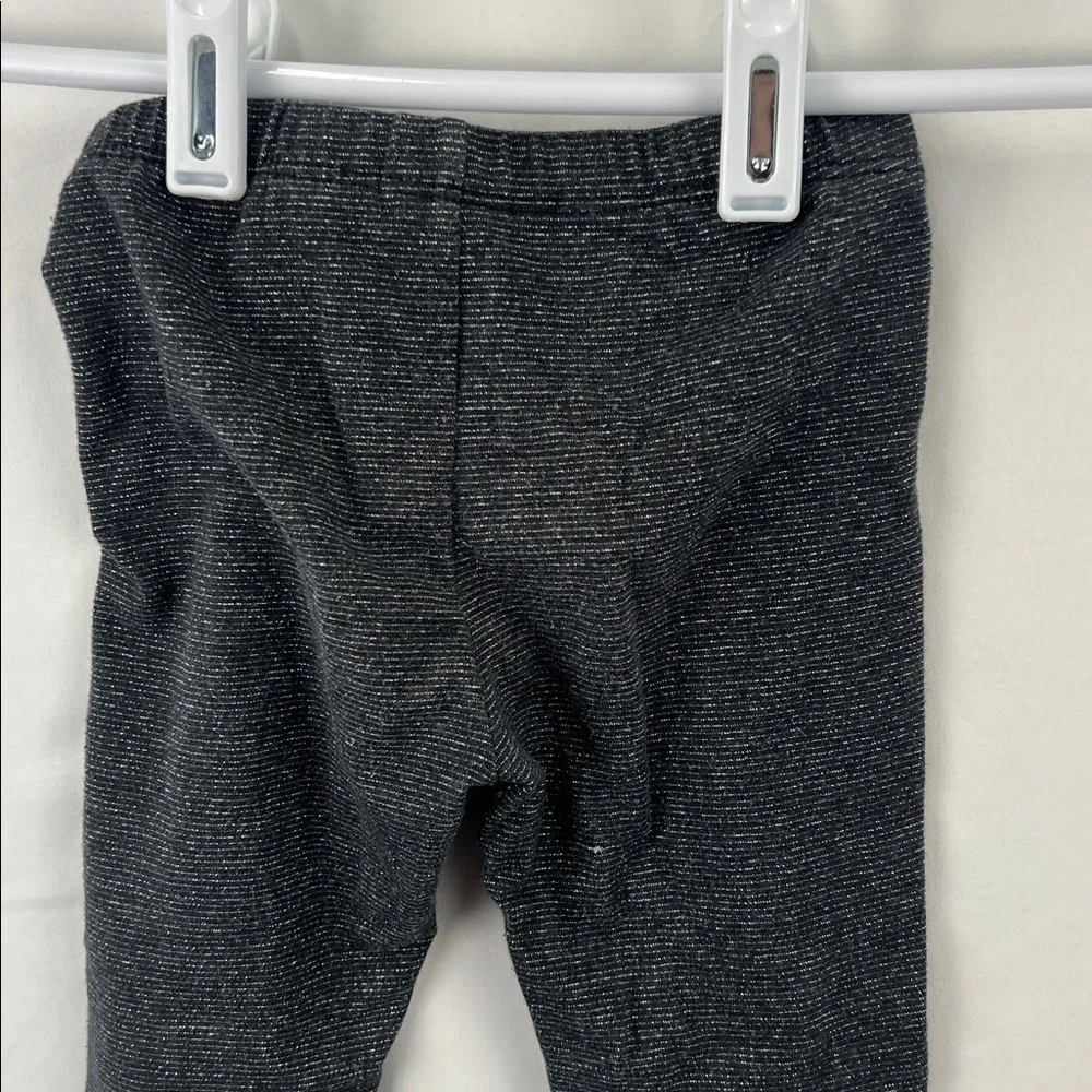 Gymboree - Girl’s Leggings - 3T - Dark Gray with Silver Striping